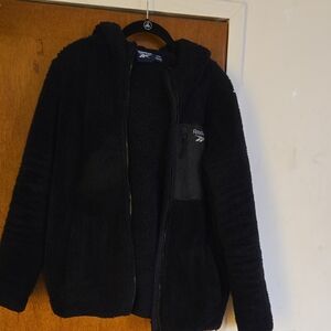 Reebok Black Hooded Fleece Jacket